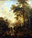 Landscape with a Waterfall and Cattle